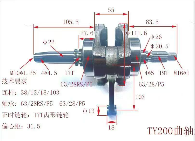 Crankshaft/Connecting Rod TY200